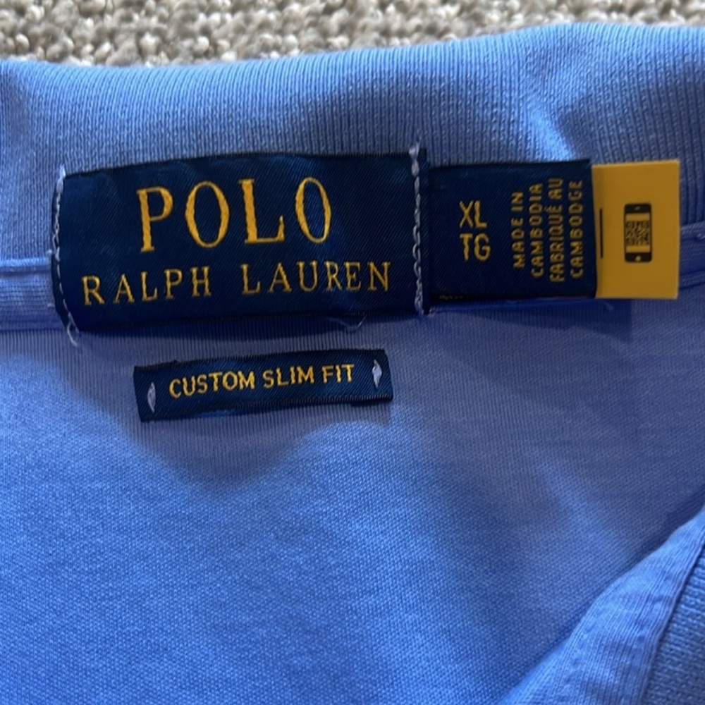 Polo by Ralph Lauren Men's Blue Polo Shirt - Picture 5 of 5